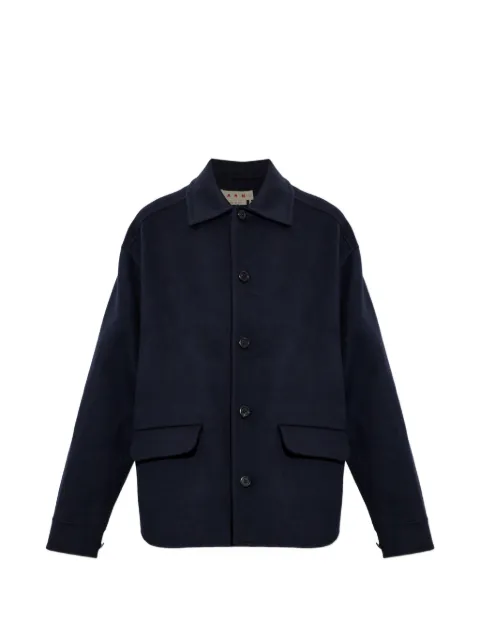 Marni button-up flap-pocket coat