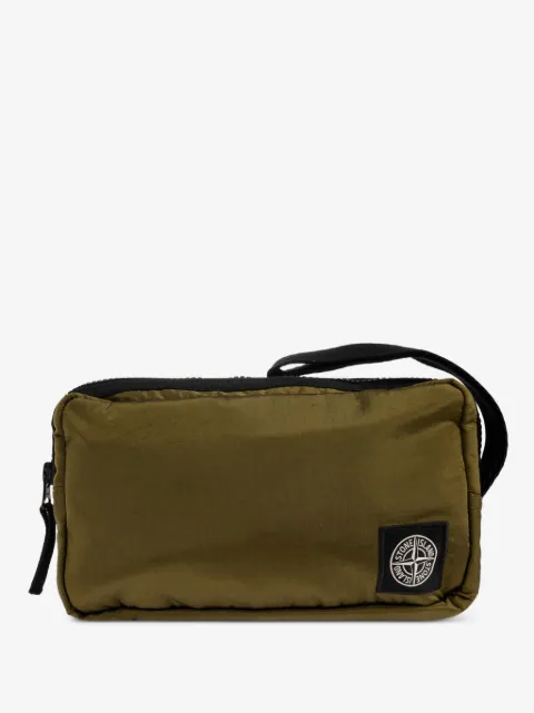 Stone Island logo-patch wrist-strap shoulder bag