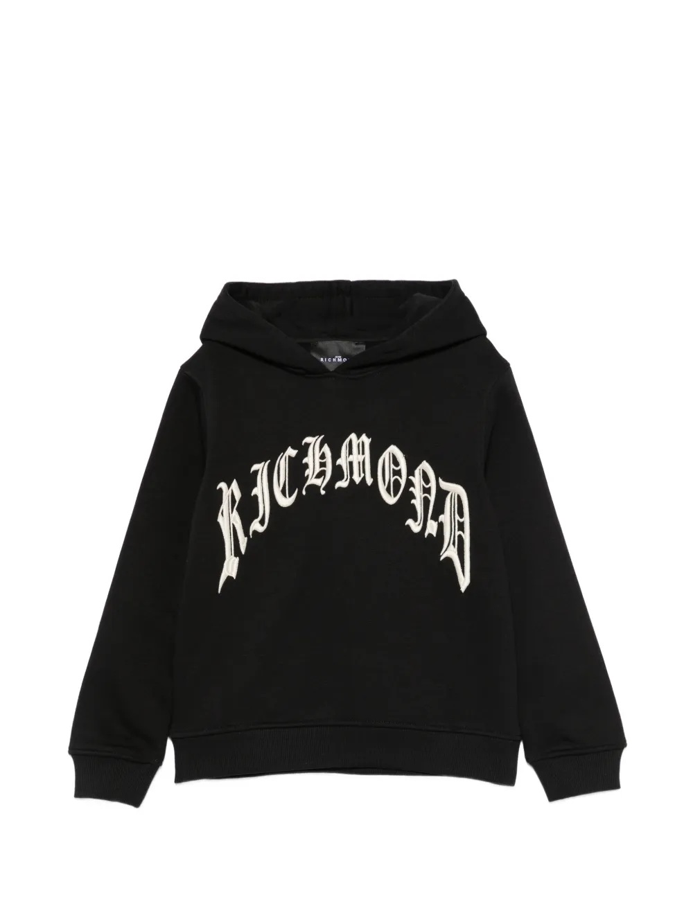 John Richmond Junior logo-embroidered hoodie - Nero