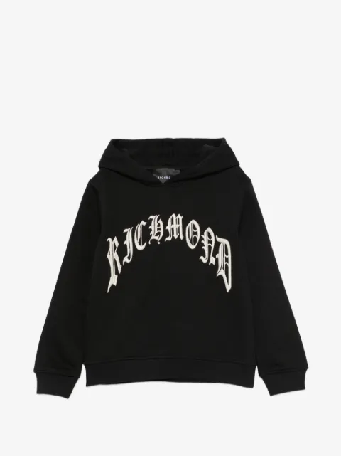John Richmond Junior logo-embroidered hoodie