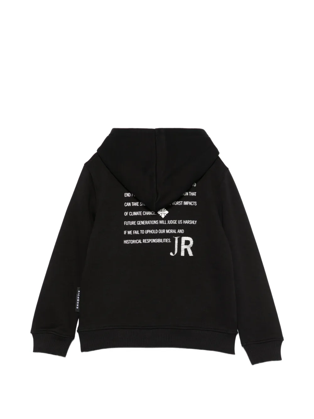 John Richmond Junior Hoodie met geborduurd logo Zwart