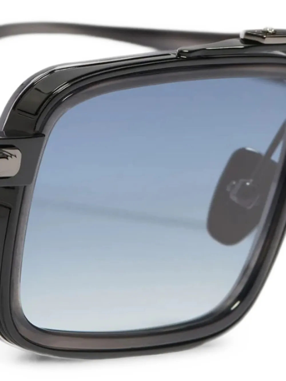 John Dalia Dane rectangle-frame sunglasses Zwart