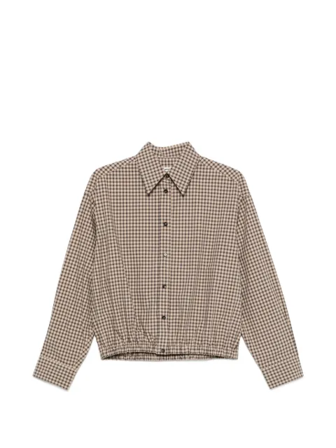 Cordera check-print elasticated-hem shirt