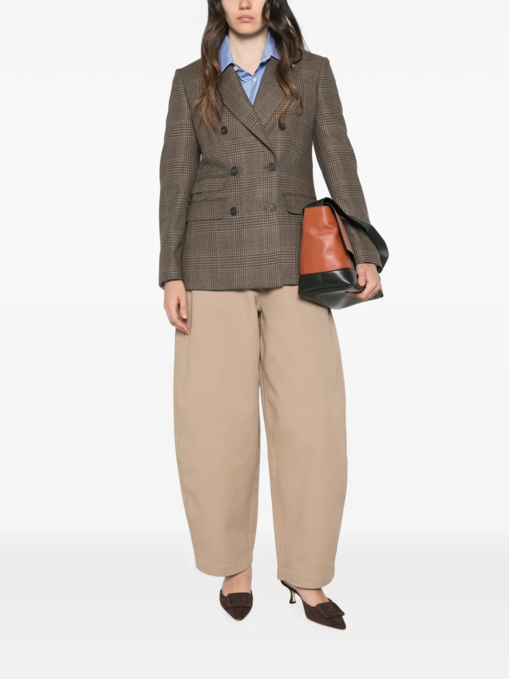 Cordera Pantalon met elastische tailleband Beige