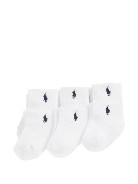 POLO RALPH LAUREN KIDS crew sock 6-pack