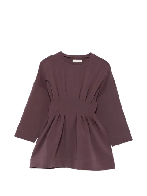 Douuod Kids pleated drop-shoulder dress