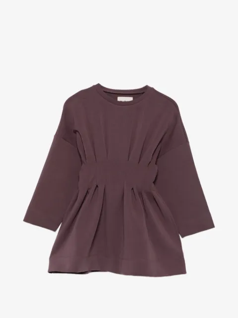 Douuod Kids pleated drop-shoulder dress