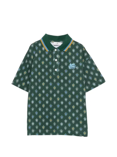 ETRO KIDS playera tipo polo con logo bordado