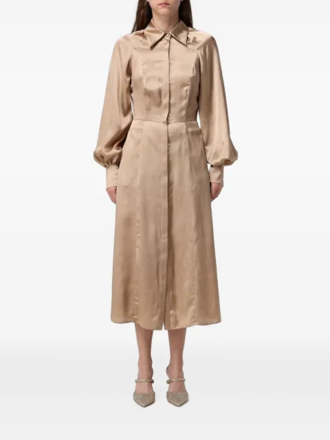 CRIDA vestido midi Windsor con acabado satinado