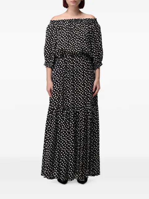 CRIDA Formentera polka-dot maxi dress