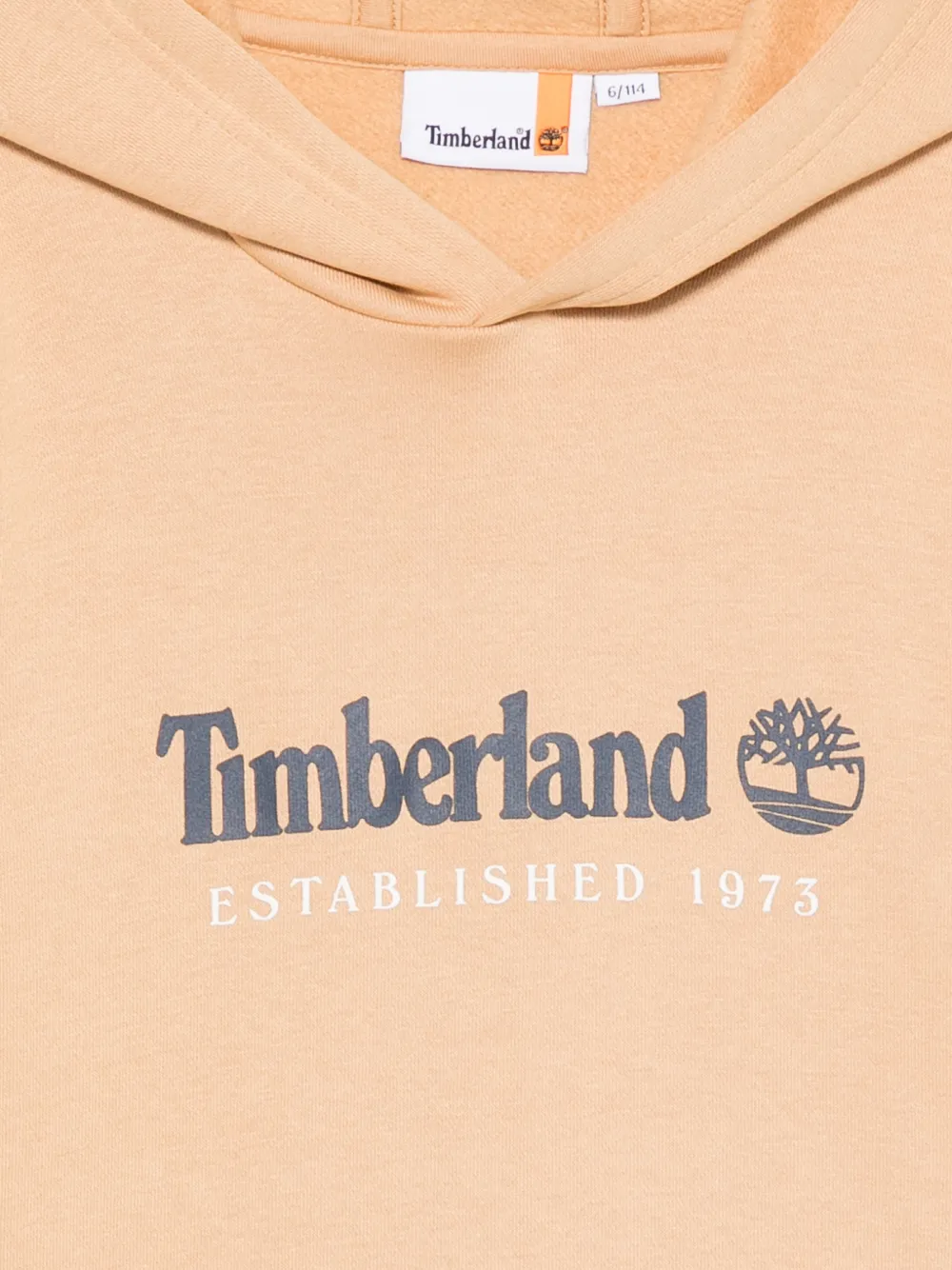Timberland Kids Hoodie met logoprint Beige