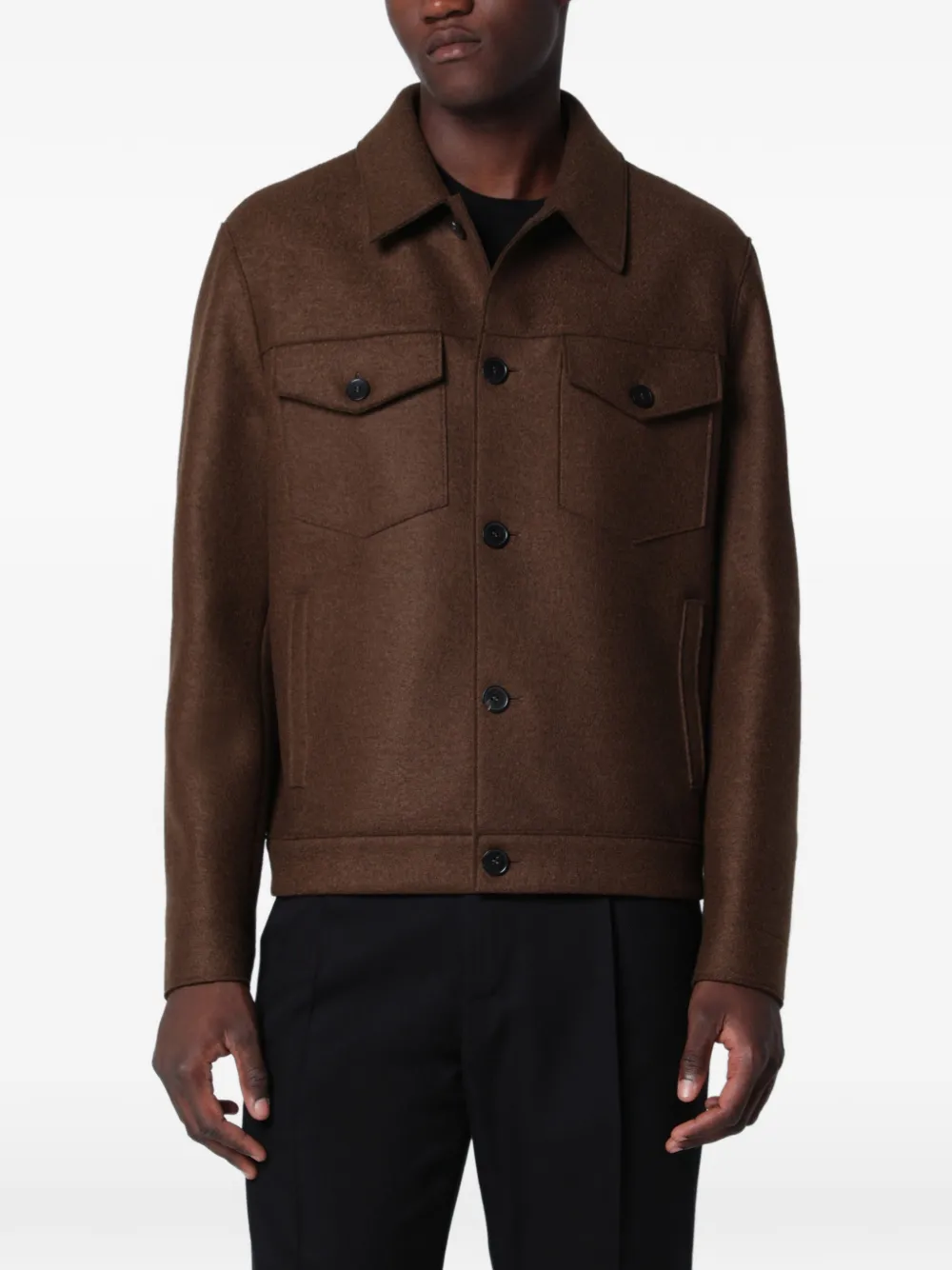 Harris Wharf London virgin-wool Western jacket - Braun