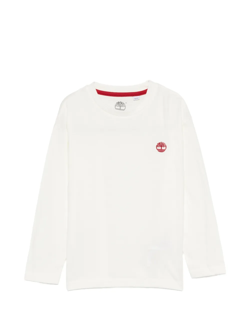 Timberland Kids logo-embroidered long-sleeve top - Toni neutri