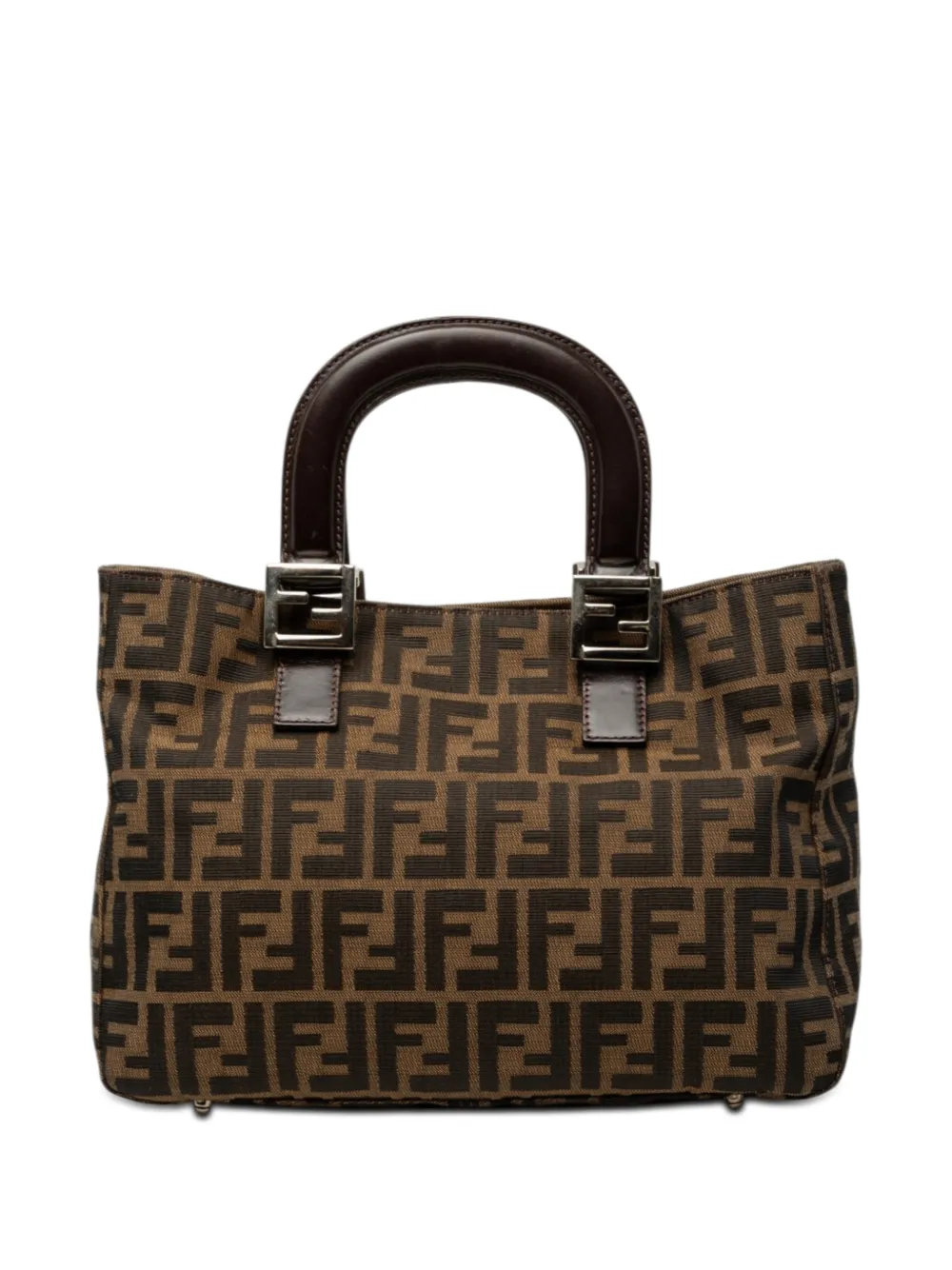Fendi Pre-Owned 2000-2010 Small Zucca Canvas Twins tote bag - Marrone