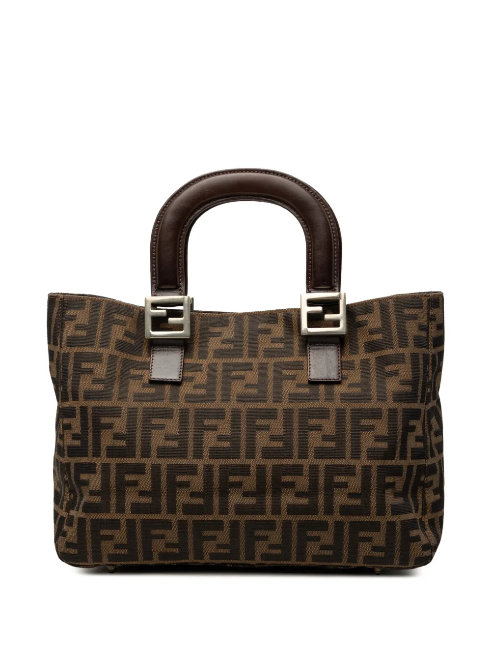 Fendi Pre-Owned 2000-2010 Small Zucca Canvas Twins tote bag - Brown