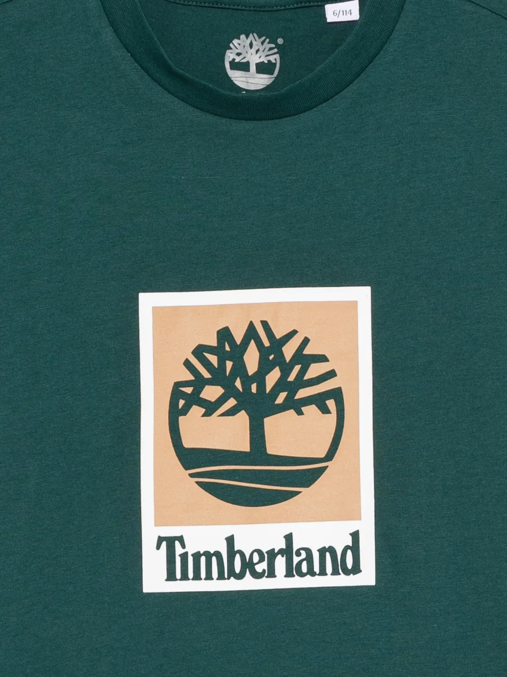 Timberland Kids T-shirt met logoprint Groen