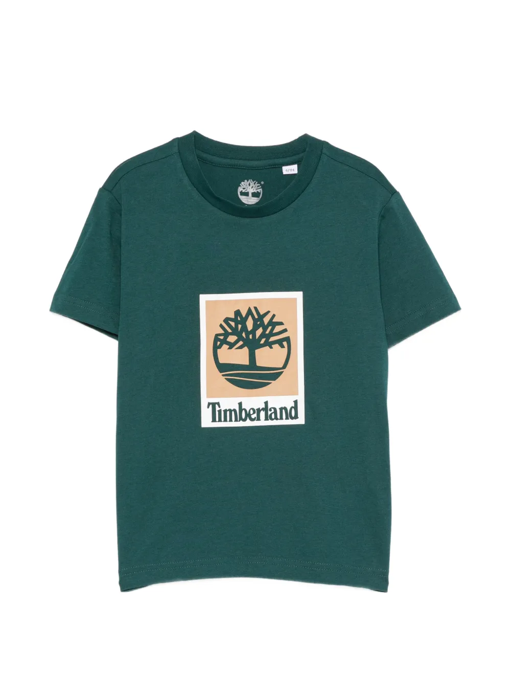 Timberland Kids logo-print short-sleeve T-shirt - Verde