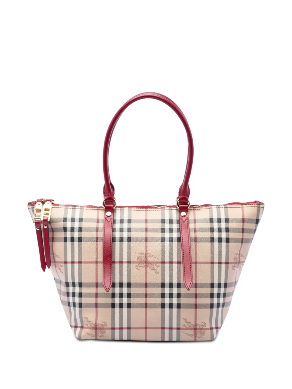 Burberry Pre-Owned 2000-2017 Small Haymarket Check Coated Canvas Salisbury tote bag - Red
