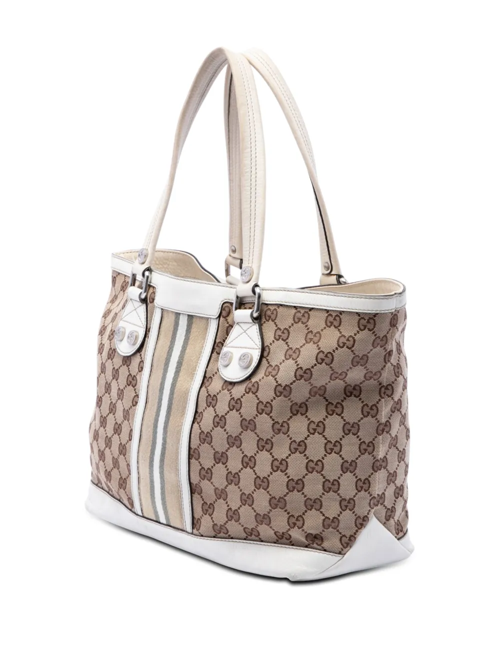Gucci Pre-Owned 2016-2026 Small GG Canvas Web Libeccio Sunset tote bag - Neutrals