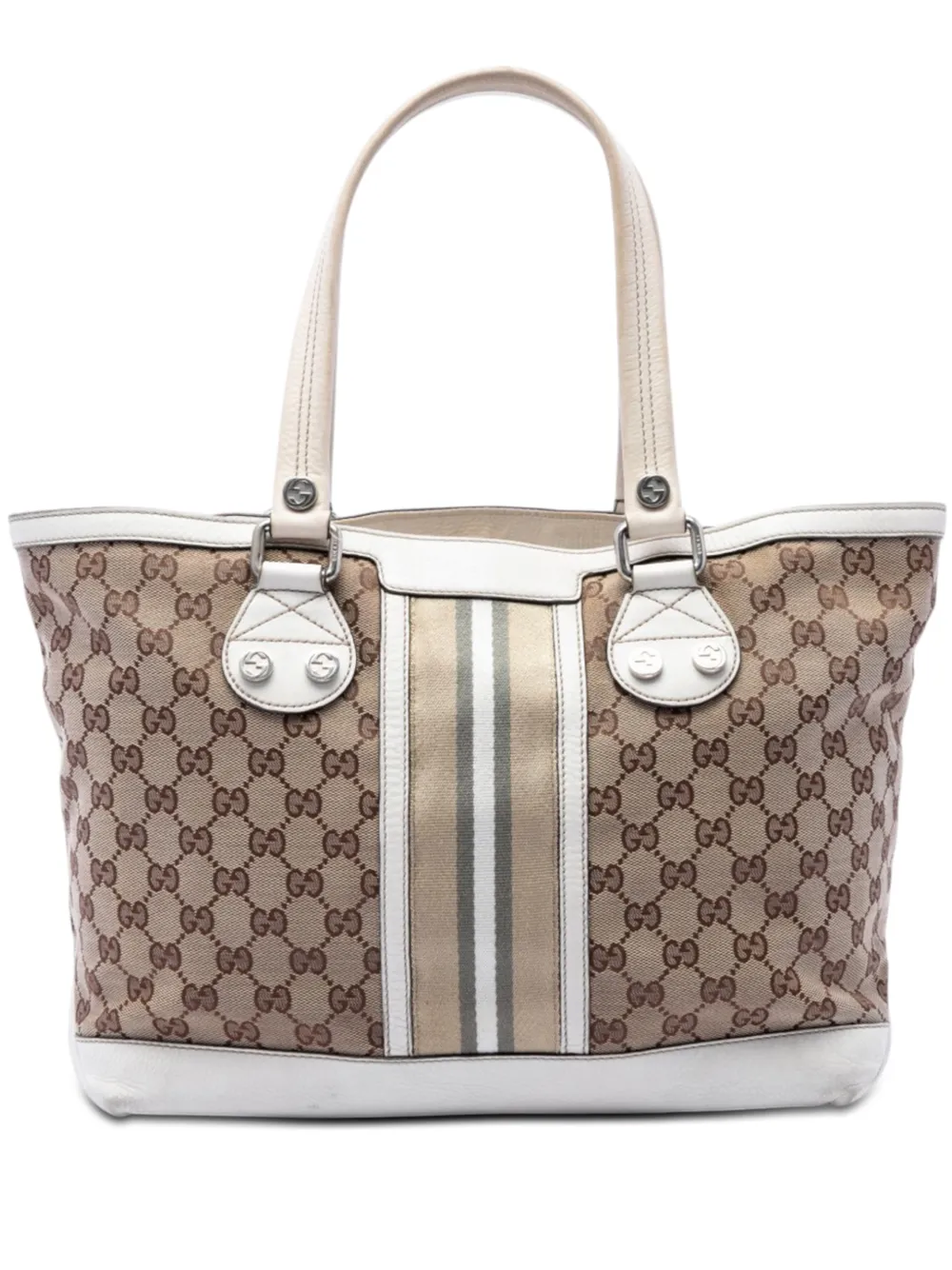 Gucci Pre-Owned 2016-2026 Small GG Canvas Web Libeccio Sunset tote bag - Toni neutri