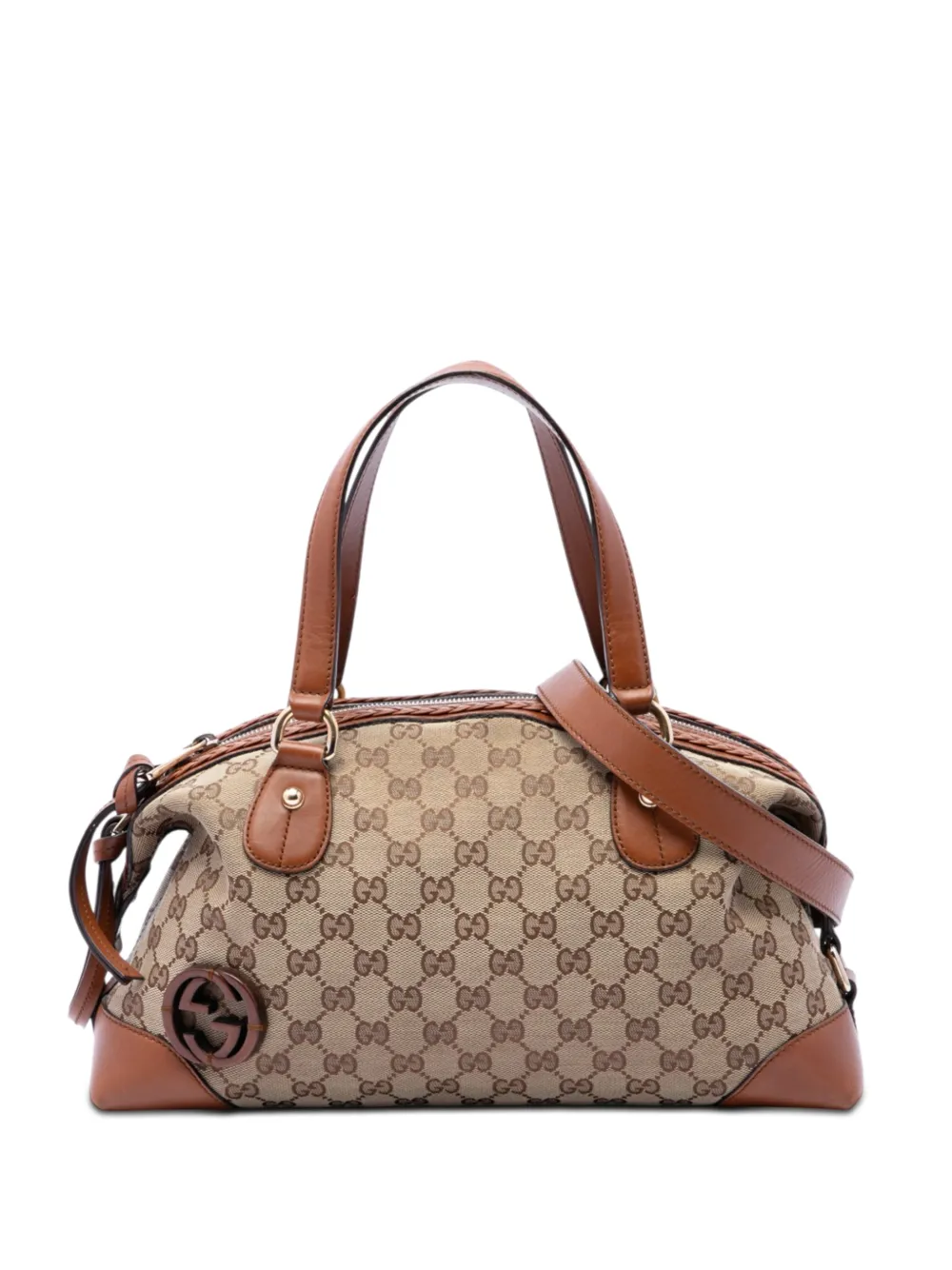Gucci Pre-Owned 2016-2026 GG Canvas Brick Lane satchel - Toni neutri