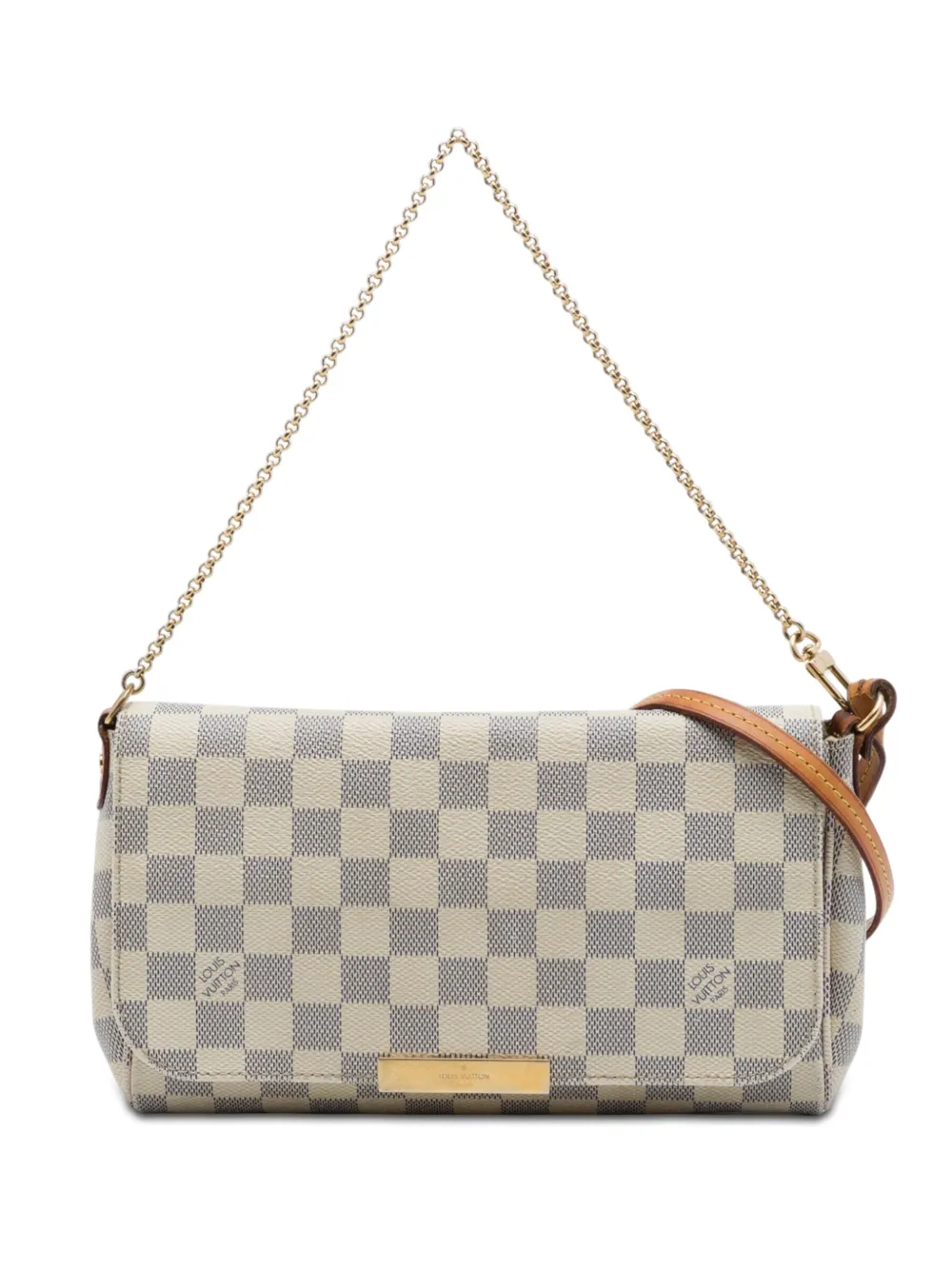 Louis Vuitton Pre-Owned 2014 Damier Azur Favorite MM satchel - White
