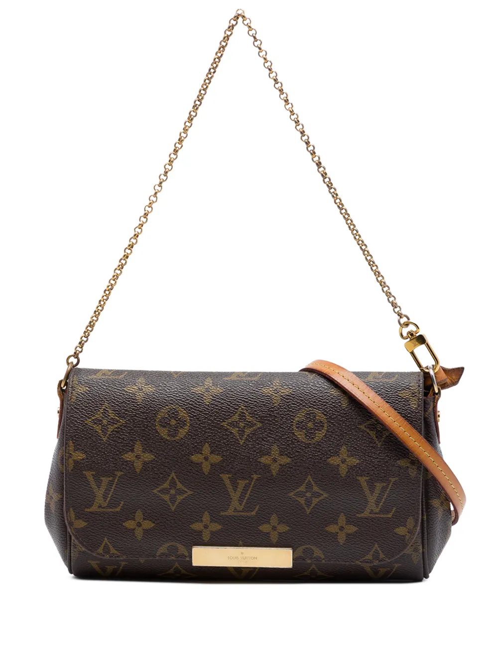 Pre-owned Louis Vuitton 2015 Monogram Favorite Mm Satchel In Brown