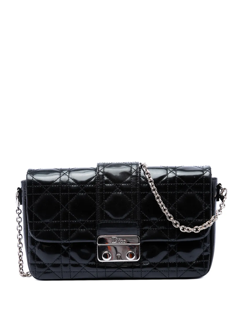 Christian Dior Pre-Owned 2012 Patent Cannage Miss Dior Promenade crossbody bag - Black