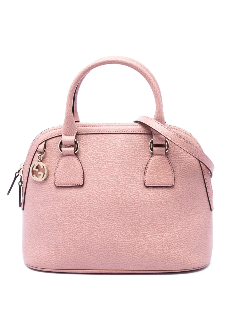 Gucci Pre-Owned 2016-2026 Small Dollar Calfskin GG Charm Dome satchel - Rosa