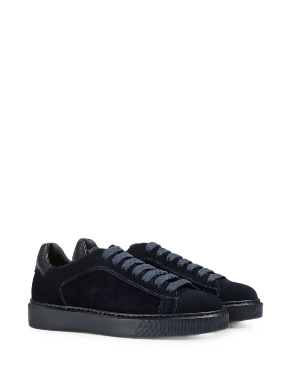 Doucal's low-top suede sneakers Blauw