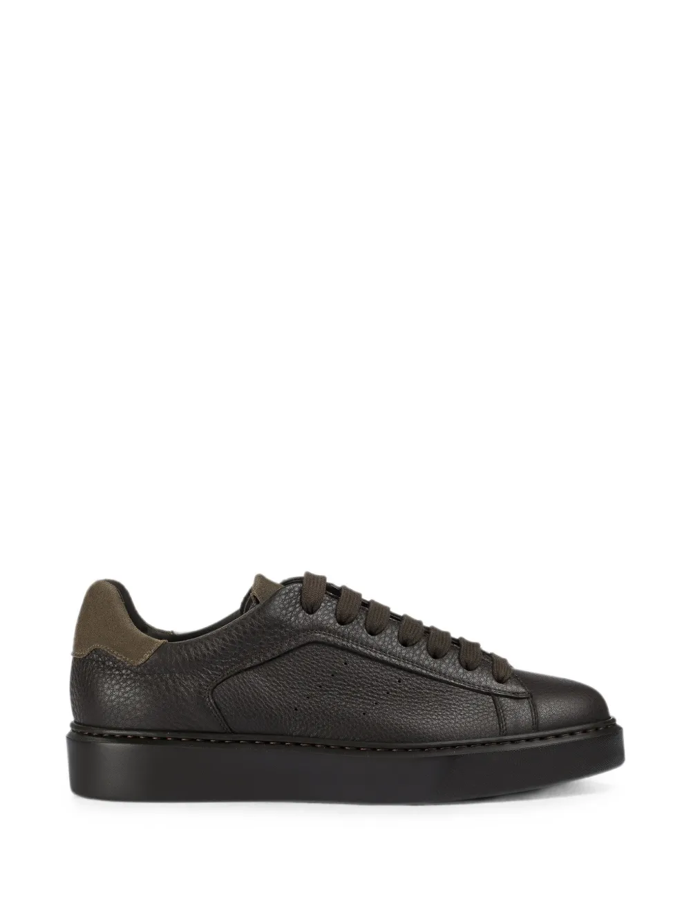Doucal's pebbled-texture low-top sneakers Bruin