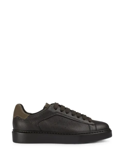 Doucal's pebbled-texture low-top sneakers