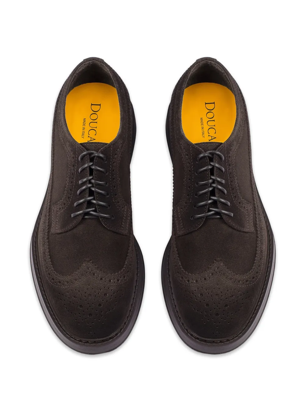 Doucal's Earth derby schoenen met brogue-detail Bruin