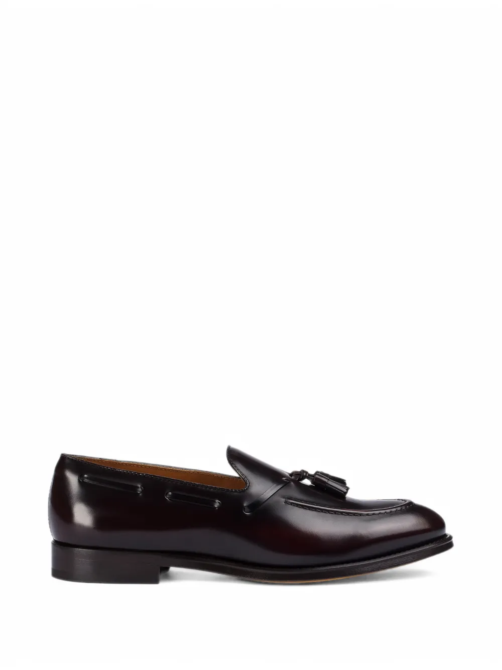 Doucal's tassel-detail leather loafers - Rosso