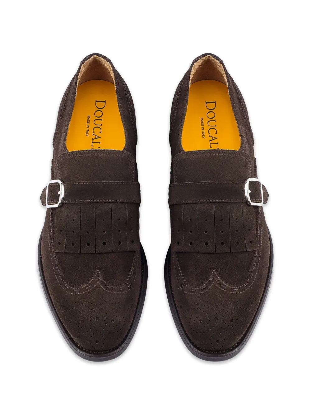 Doucal's fringe-detail buckled monk shoes Bruin