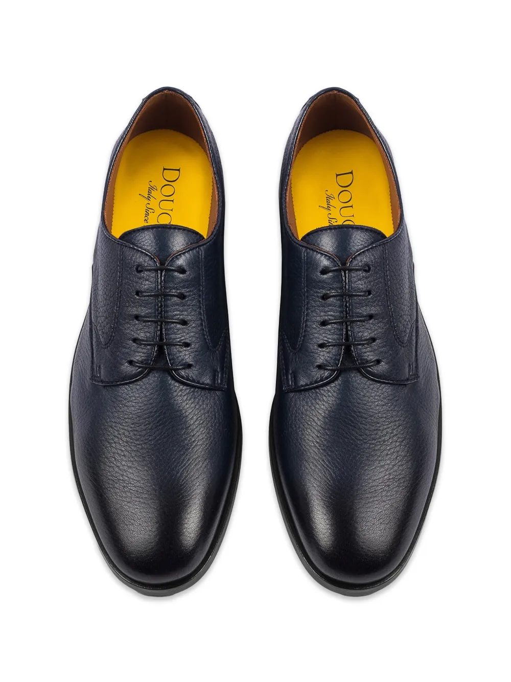 Doucal's deerskin Derby shoes Blauw
