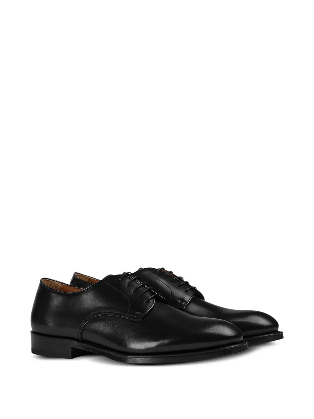 Doucal's lace-up leather Derby shoes Zwart