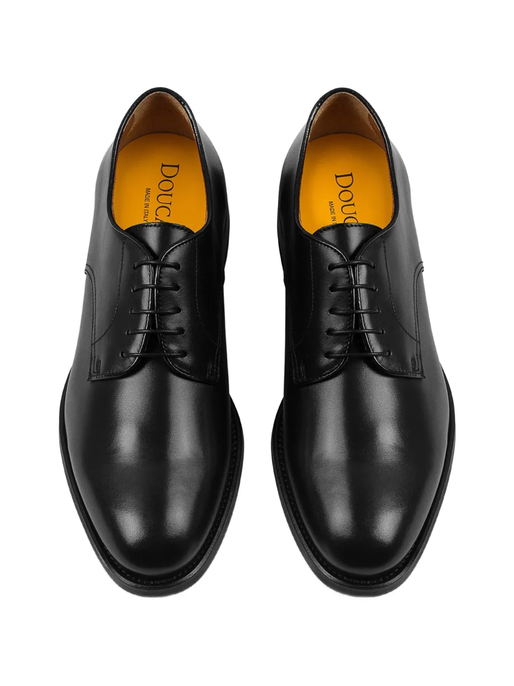 Doucal's lace-up leather Derby shoes Zwart