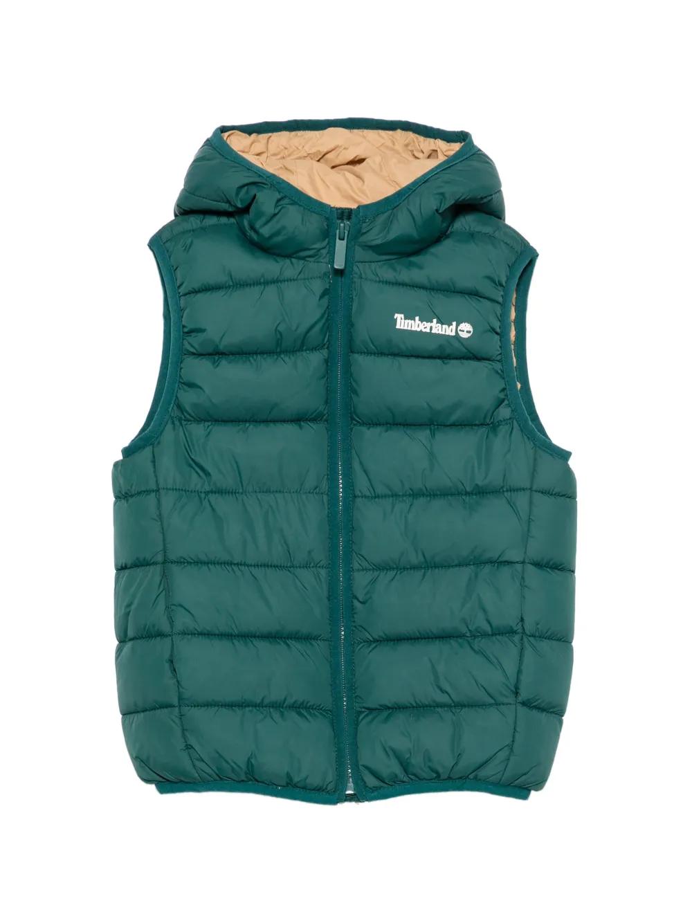Timberland Kids hooded quilted gilet - Grün