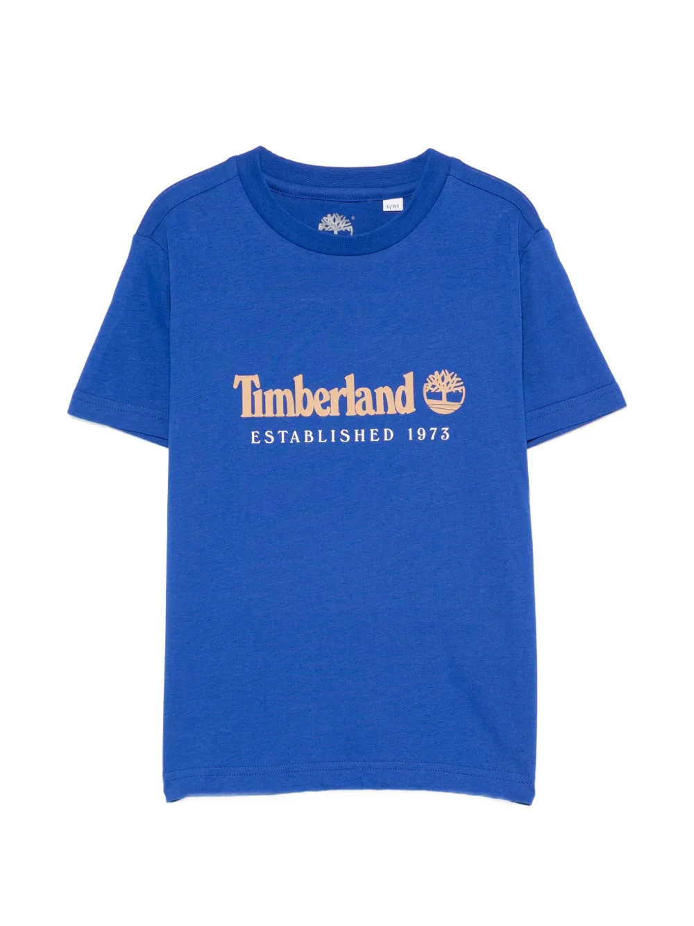 Timberland Kids logo-print short-sleeve T-shirt - Blu