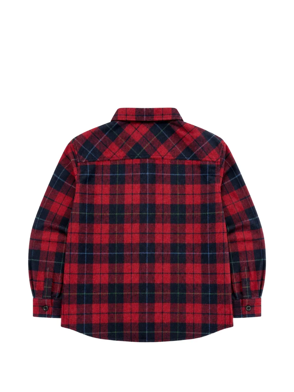 DONDUP KIDS Geruit shirt met borstzakken Rood