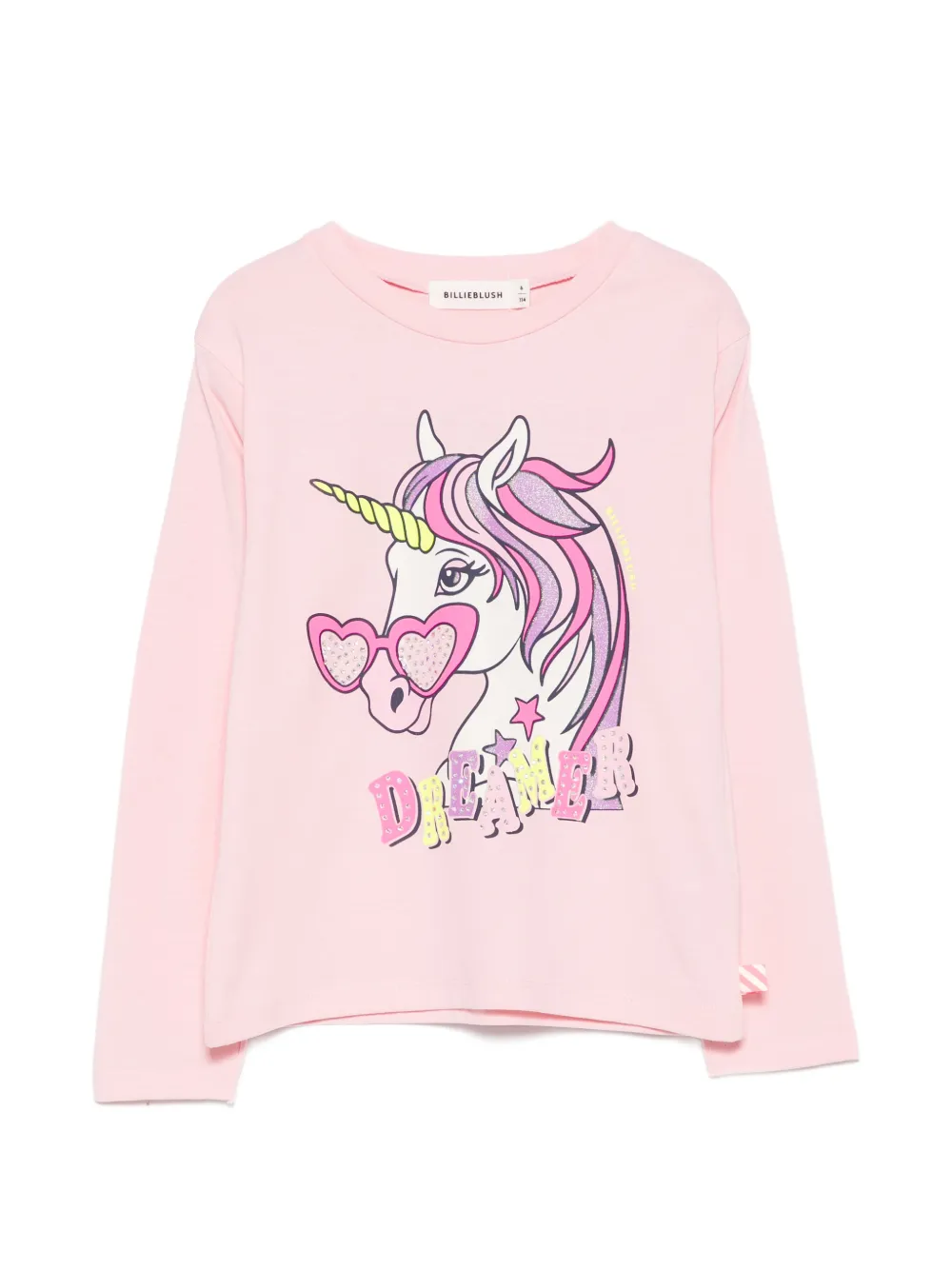 Billieblush unicorn-print T-shirt - Rosa