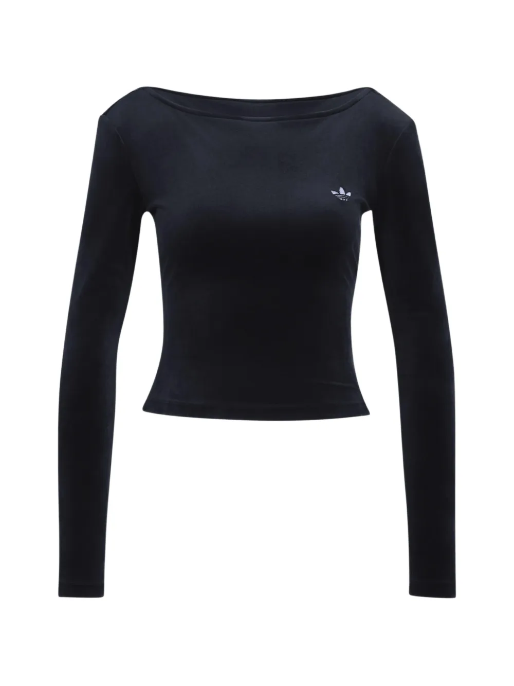 adidas velour open-back top - Nero