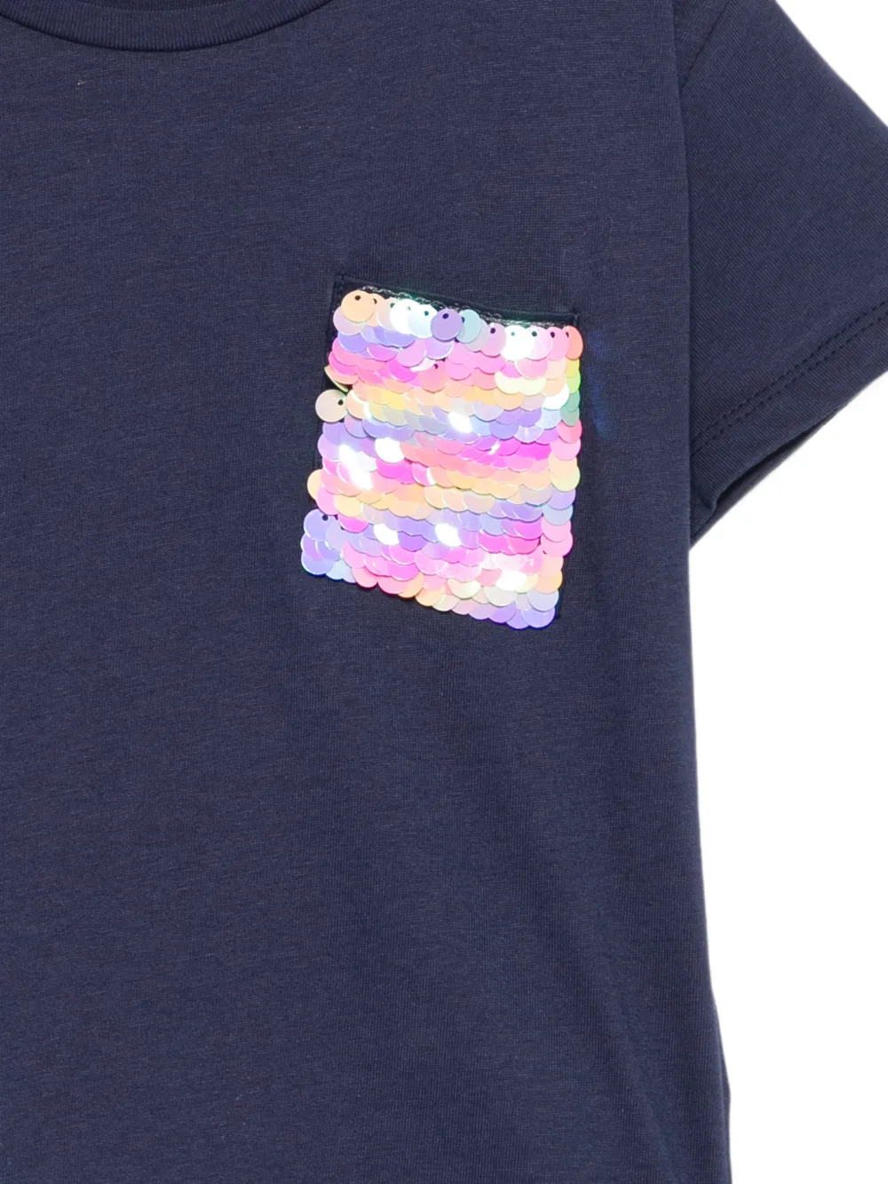 Billieblush T-shirt met pailletten en zak Blauw