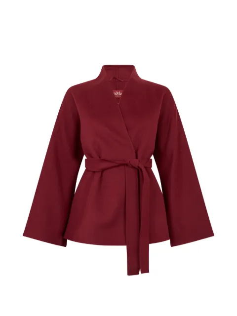 Max Mara wool, silk and cashmere coatigan - ruby