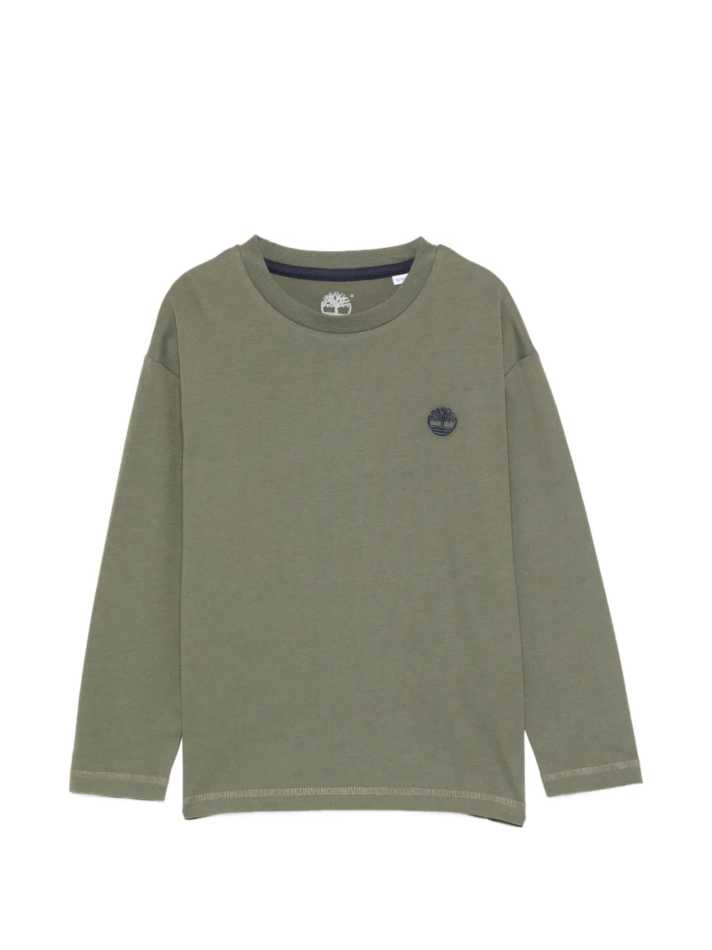 Timberland Kids logo-embroidered long-sleeve top - Verde