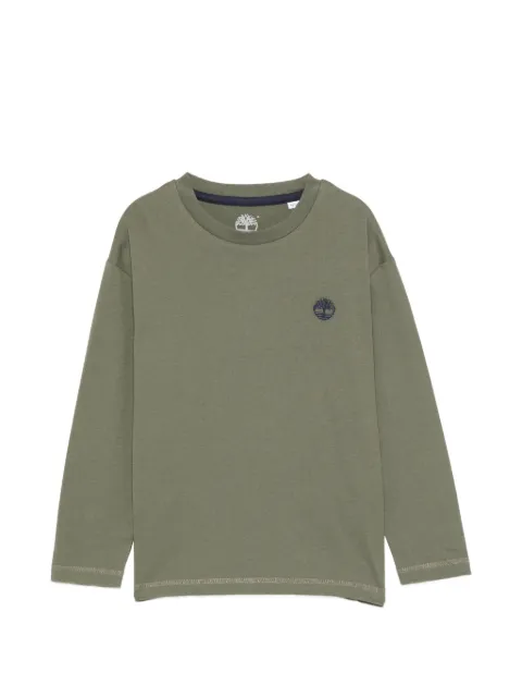Timberland Kids logo-embroidered long-sleeve top
