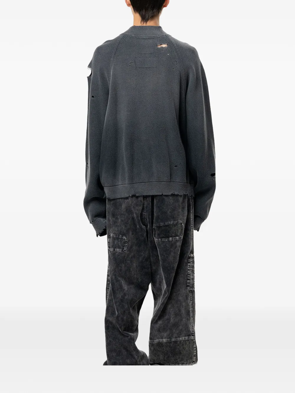 Maison MIHARA YASUHIRO Gebreid vest met vervaagd effect Grijs