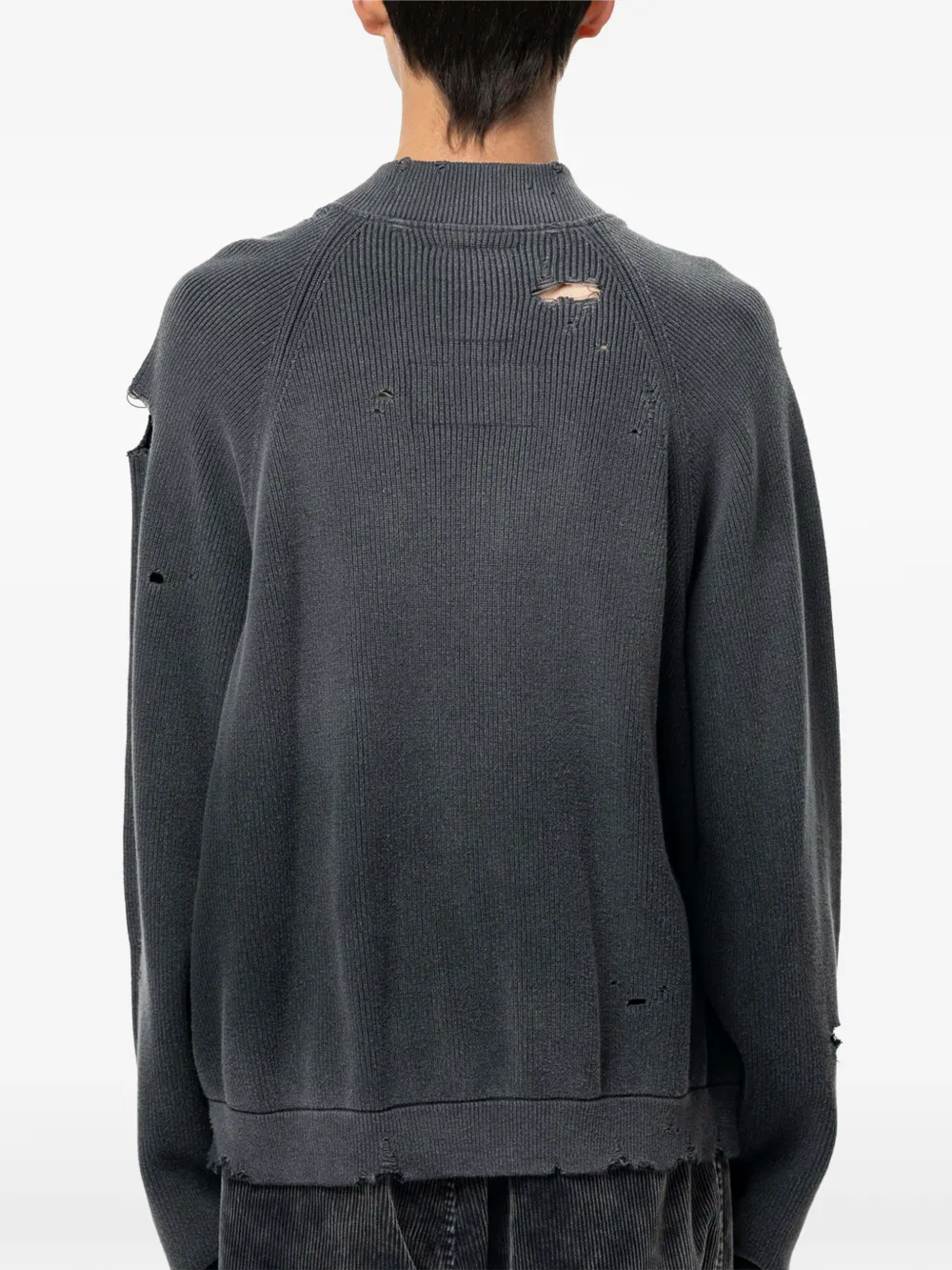 Maison MIHARA YASUHIRO Gebreid vest met vervaagd effect Grijs