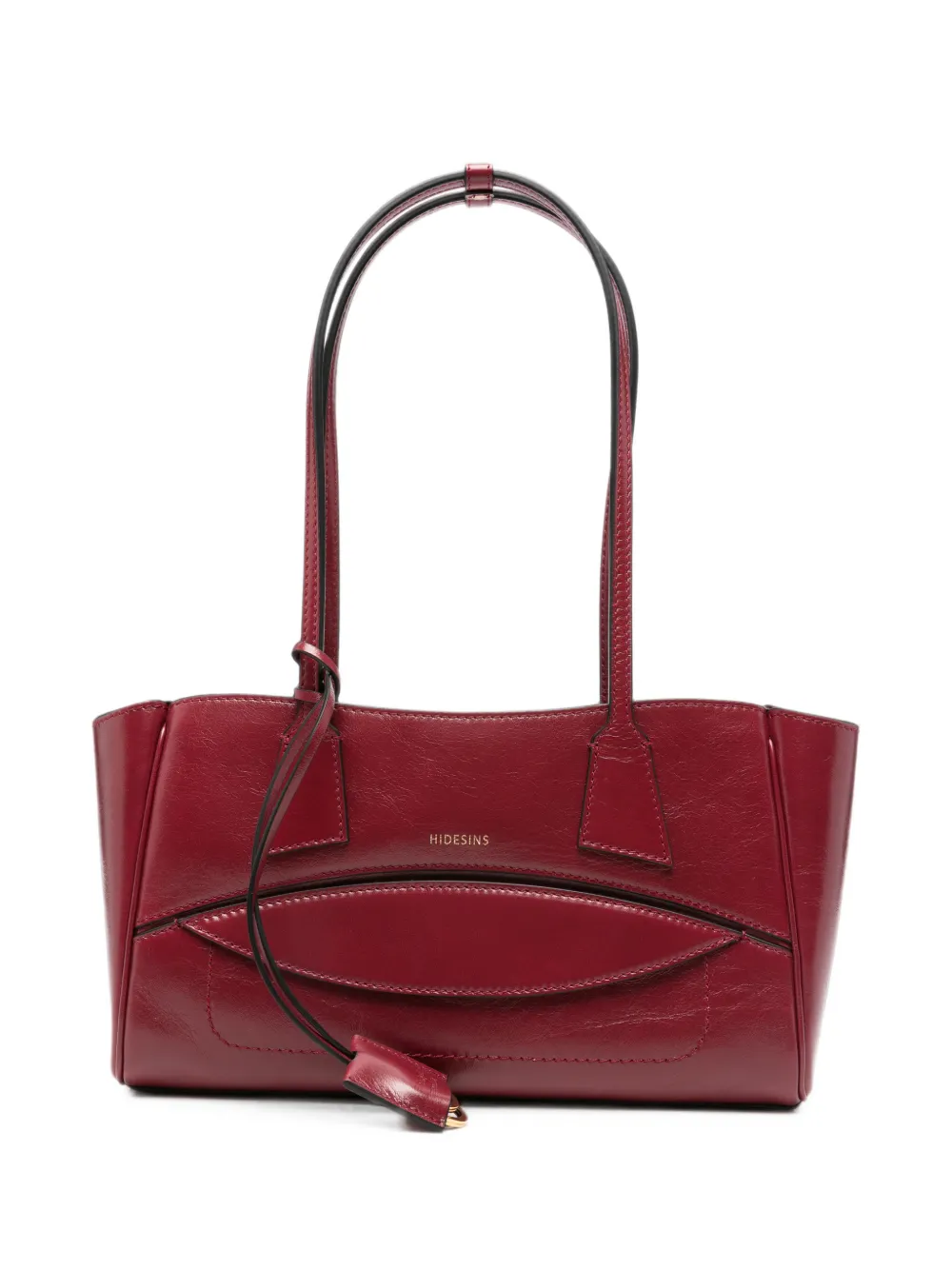 HIDESINS Borsa a spalla in pelle con logo - Rosso